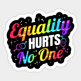 Equality hurts no one colorful Gender symbol LGBTQ Sticker